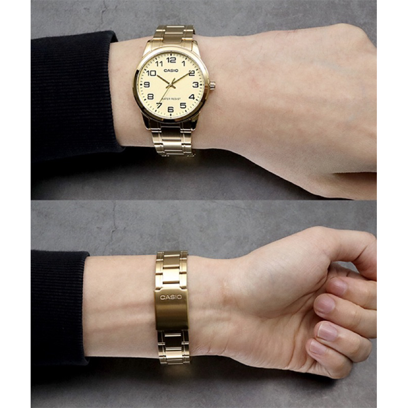 Đồng hồ nam dây kim loại Casio chính hãng Anh Khuê MTP-V001G-9BUDF