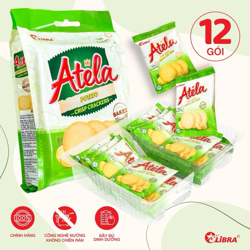 Bánh Khoai Tây Potato Crackers Atela Túi 228G
