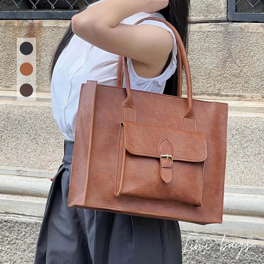 Túi Xách Công Sở Da Nữ Đựng Laptop Thời Trang, Giỏ Xách Tote size to đi làm đi học đi dạy A4 văn phòng BEBE - Limi bags