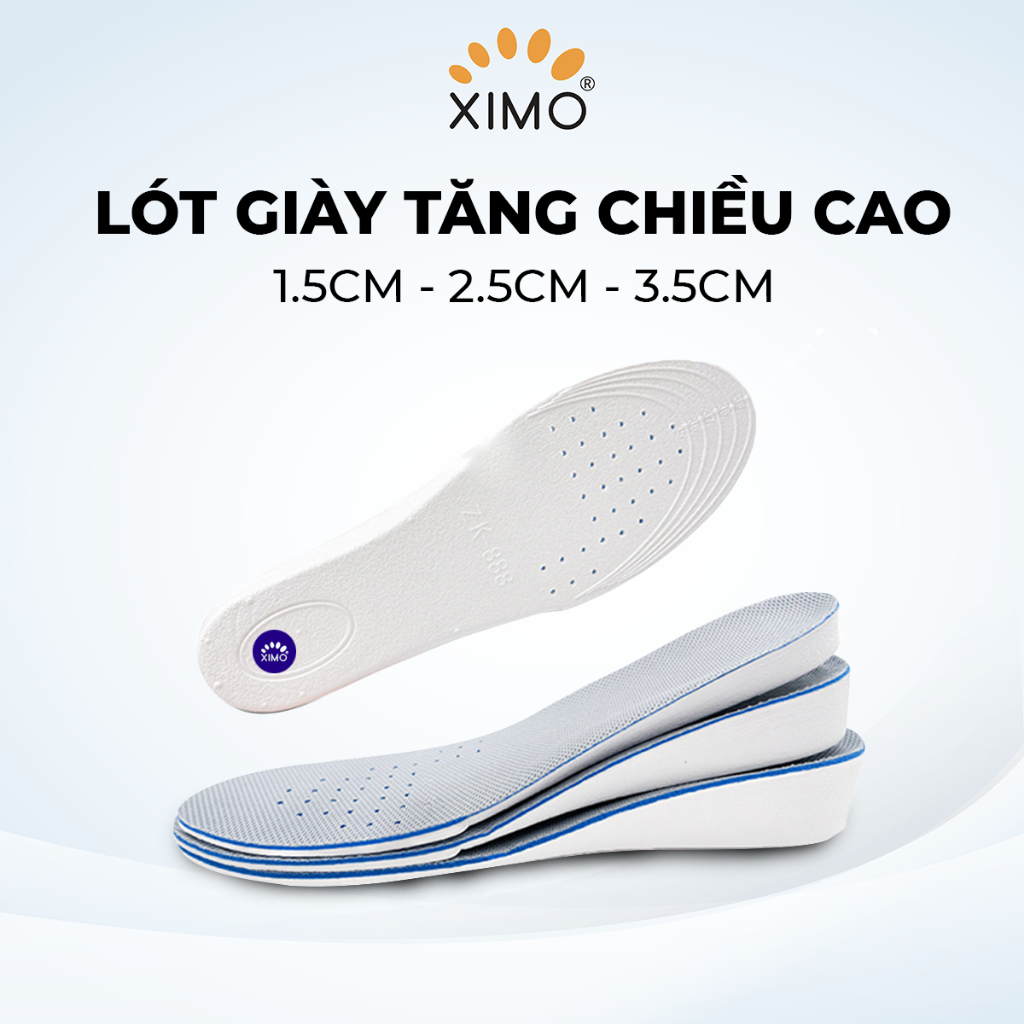 Lót Giày Tăng Chiều Cao XIMO L13 đế EVA êm chân, thoáng khí và khử mùi - Lót giày tăng chiều cao từ 1.5cm đến 3.5cm