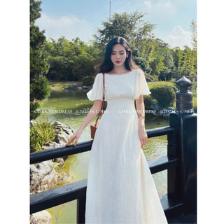   C'MEE  Đầm tơ gân Nhật cánh tiên Ciara Midi Dress 