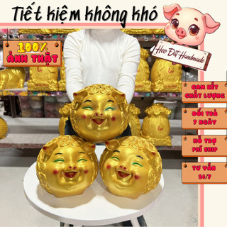 Heo đất Lợn đất Heo đất tiết kiệm dễ thương, Heo Đất Handmade, Heo Đồng Tiền size Nhỡ