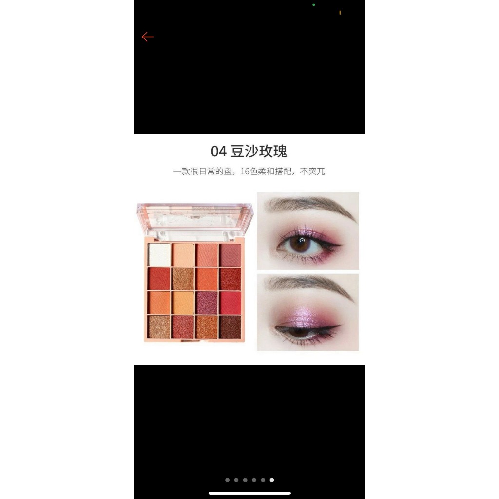 Bảng Phấn Mắt - 16 Màu lấp lánh lung linh chống hút nước senko.shop08