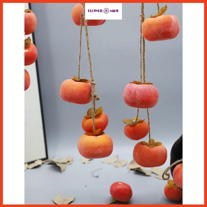 Dây Quả Hồng Giả 75cm Trang Trí Nhà Cửa, Quán Cà Phê, Nhà Hàng Decor Trung Thu Đẹp Giống Thật HG-8