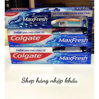 Kem đánh răng Colgate maxfresh 225gr tặng kèm bàn chải - Date 10/2026