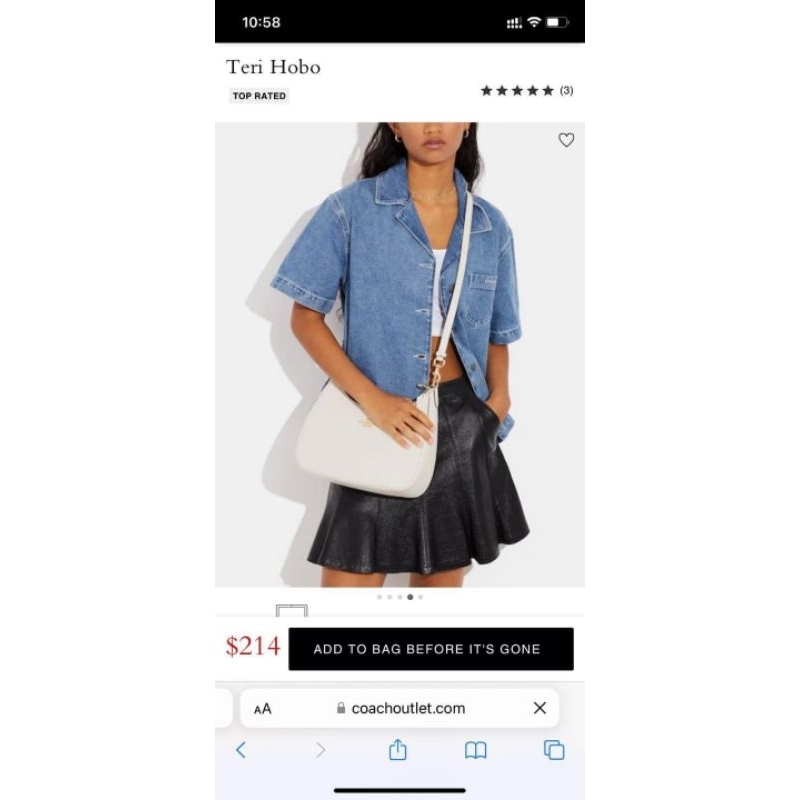 TÚI COACH TERI HOBO