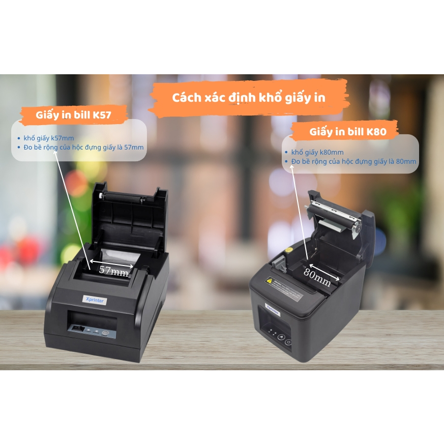 Giấy in nhiệt / Bill /Hóa Đơn k80mm khổ giấy 80 mm =>  K80x80 K80x60 K80x65