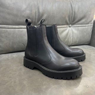 Chelsea Boot Chunky Da Mềm Cao Cấp Đế Cao Su Đúc Cao 4,5cm Hack Dáng Cool Ngầu D014