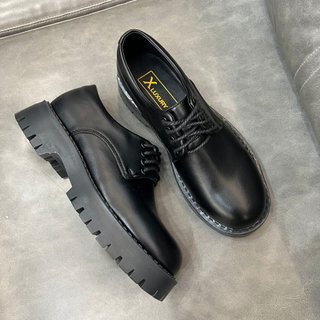 Giày chunky derby da mềm cao cấp đế cao 4,5cm Hách dáng tuyệt phẩm D013