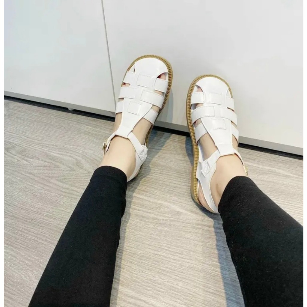 Giày Sandal Rọ nữ đan 3 NAN ngang phong cách Nhật cao 2cm