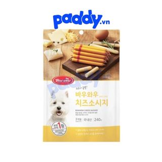 Snack Cho Chó Xúc Xích Phô Mai Bowwow 240g (14 Cây)