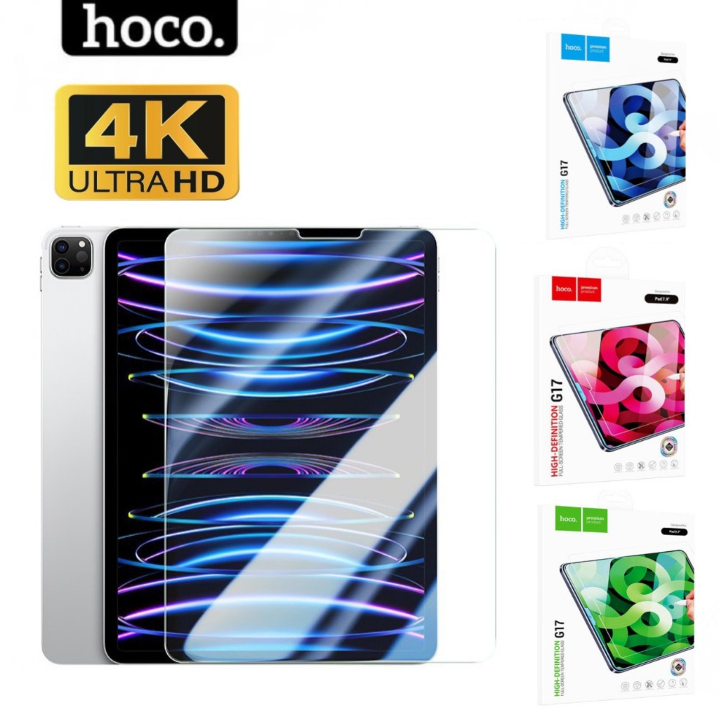 Kính cường lực iPad 4k chính hãng HOCO siêu nét mỏng 0,3mm cho Pro 12.9 11 Air 1/2/3/4 Mini 4 5 6 Gen 8 9 10 2020 2021