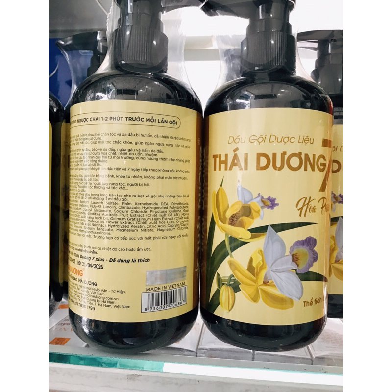 Dầu gội dược liệu Thái Dương 7 plus 250ml , 480ml- Sao Thái Dương
