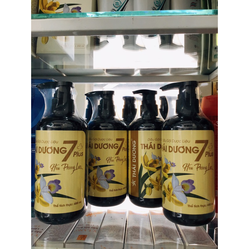 Dầu gội dược liệu Thái Dương 7 plus 250ml , 480ml- Sao Thái Dương