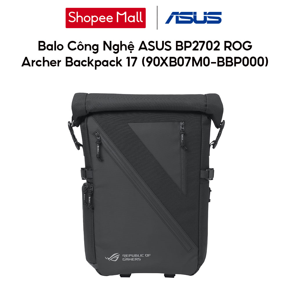 [Nhập ELGAMEFEB giảm 10%] Balo Công Nghệ ASUS BP2702 ROG Archer Backpack 17 (90XB07M0-BBP000)