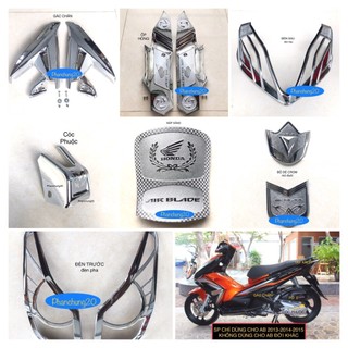 Full bộ ốp phụ kiện trang trí dùng cho đời xe ab 2013 2014 2015 crom