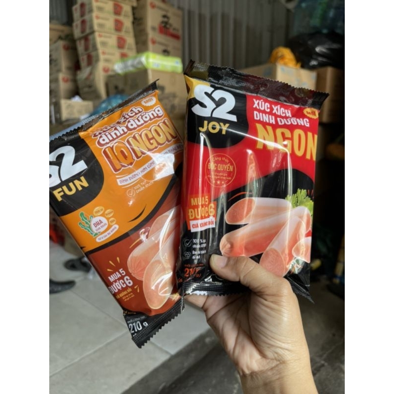 Xúc Xích Dinh Dưỡng IQ Ngon S2 Fun | Joy 35g x 6 cây