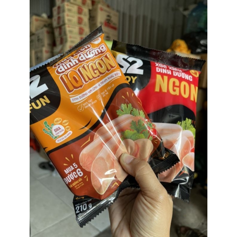 Xúc Xích Dinh Dưỡng IQ Ngon S2 Fun | Joy 35g x 6 cây