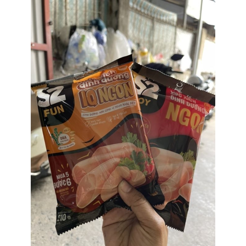 Xúc Xích Dinh Dưỡng IQ Ngon S2 Fun | Joy 35g x 6 cây