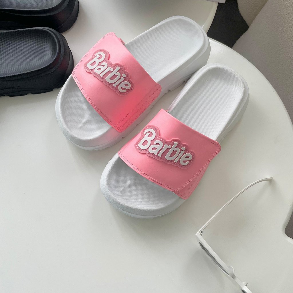 Dép Barbie nữ quai dán đế cao dễ thương_hỗ trợ đổi trả size