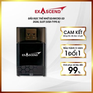 Đầu đọc thẻ nhớ SD/Micro-SD Dual Slot hiệu Exascend