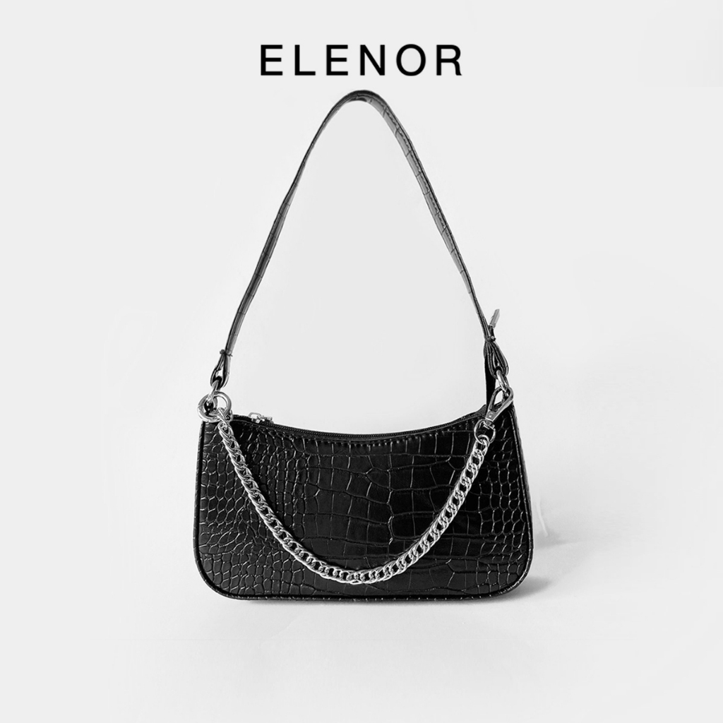 Túi kẹp nách ELENOR Maeve bag TC67, đeo vai, đeo chéo da dập vân quai xích cá tính