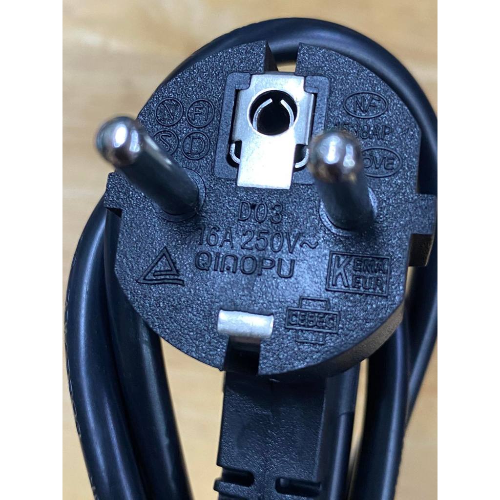 Dây nguồn laptop, cáp nguồn laptop, Chuẩn 2 chấu như hình, dây zin