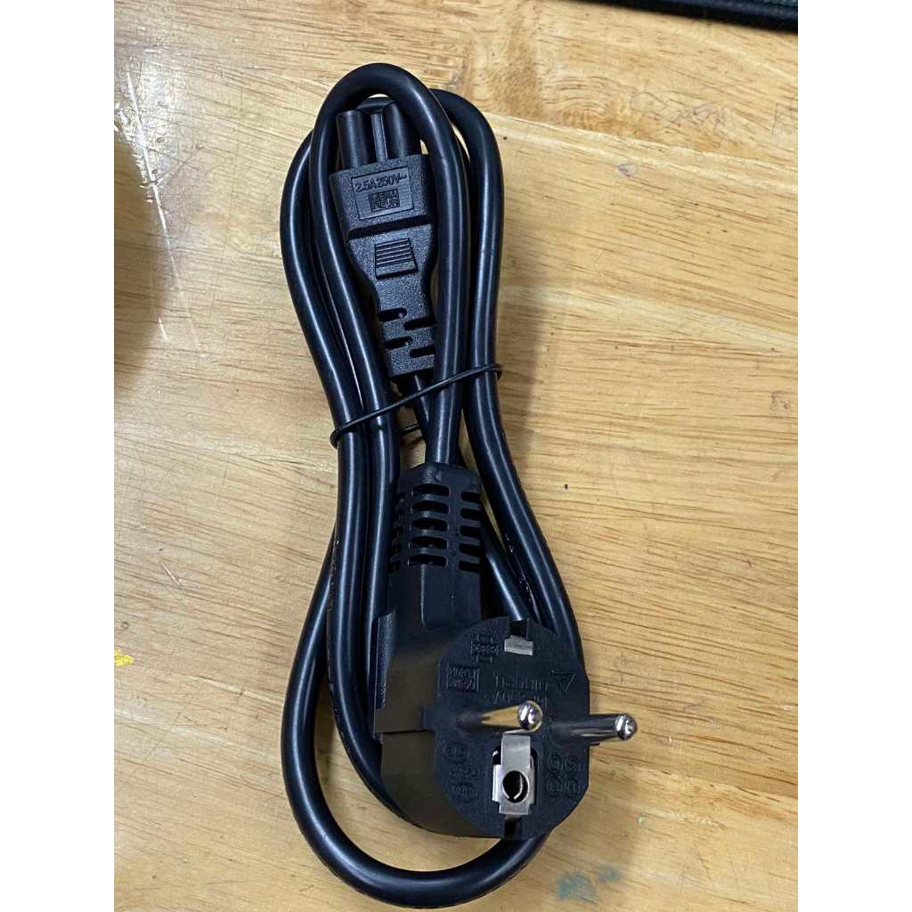 Dây nguồn laptop, cáp nguồn laptop, Chuẩn 2 chấu như hình, dây zin
