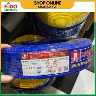 Dây điện đôi bọc dẹp daphaco 2 lớp vỏ 2x1.5, 2x2.5, 2x4.0, 2x6.0 cuộn 100m chính hãng