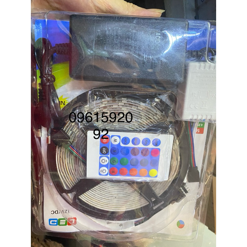Cả bộ dây led 7màu RGB 12v chống nước