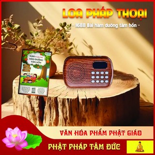 Loa Pháp Thoại 1688 Bài Hàm DưỡngTâm Hồn, Loa học tiếng anh , Loa bluetooth 5.0- Đa kết nối, trầm ấm, phong cách cổ điển