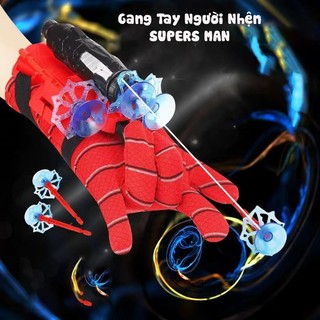  Đồ chơi bắn tơ người nhện - găng tay người nhện có giác hút dính đồ vật kèm dây cự ly 5M 