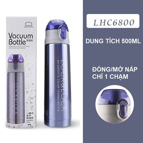 Bình giữ nhiệt LOCK&LOCK 500ML LHC6800FU, giữ nhiệt lên đến 6-8 giờ. Bảo hành 12 tháng