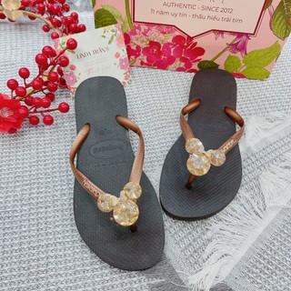 DÉP ĐEN QUAI ĐỒNG MIX CHARM