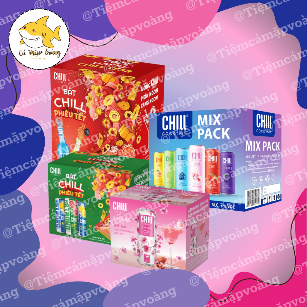 [Pack 6 mix12000] Chill Cocktail Lốc 6 lon - Tiệm Cá Mặp Voàng