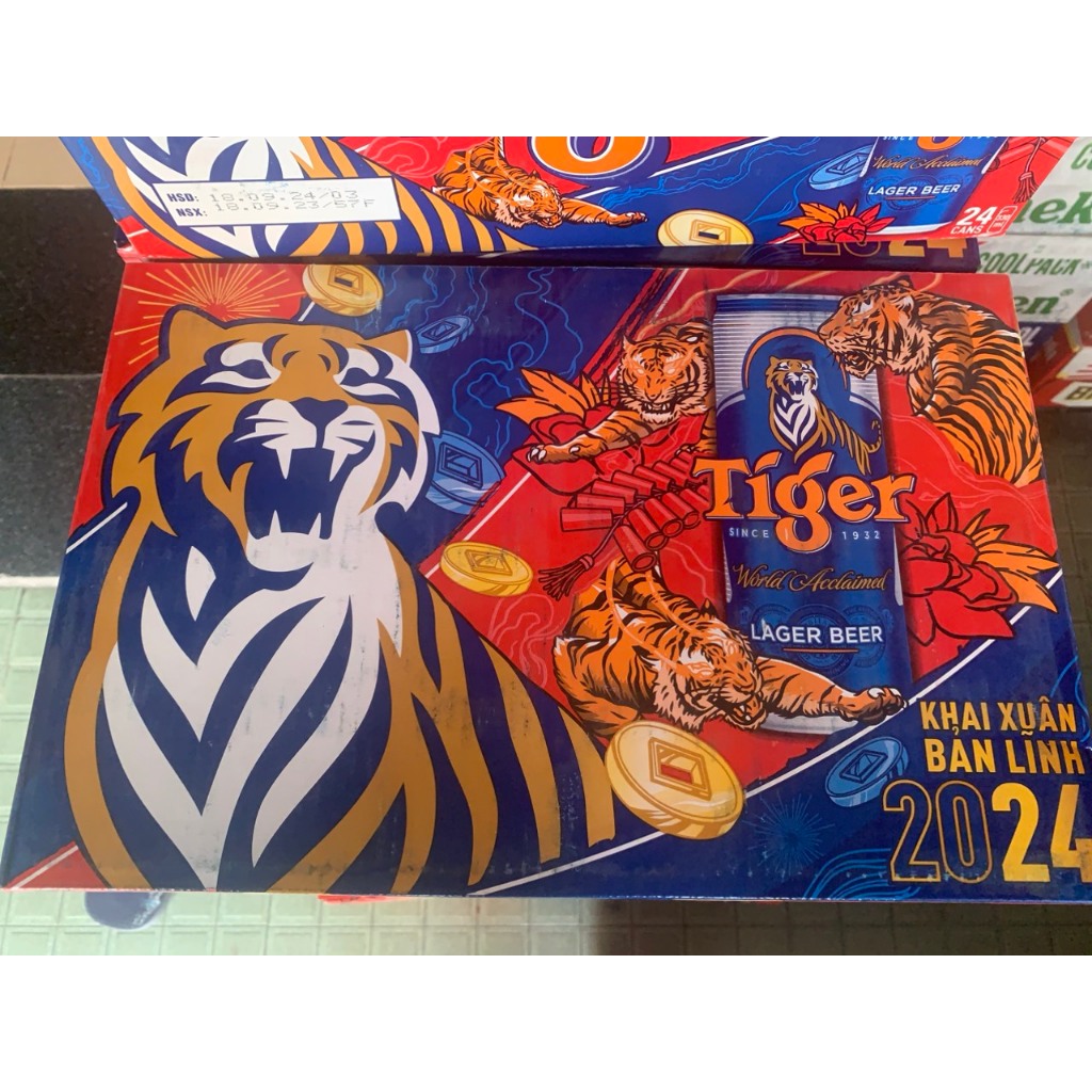 Bia Tiger thùng 24 lon x 330ml luôn mới