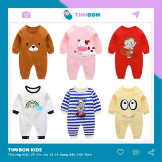 Bộ Body Dài Tay Hình Thú Đáng Yêu Cho Bé Gái Bé Trai Từ 0-12 Tháng Tuổi - [BDD1]
