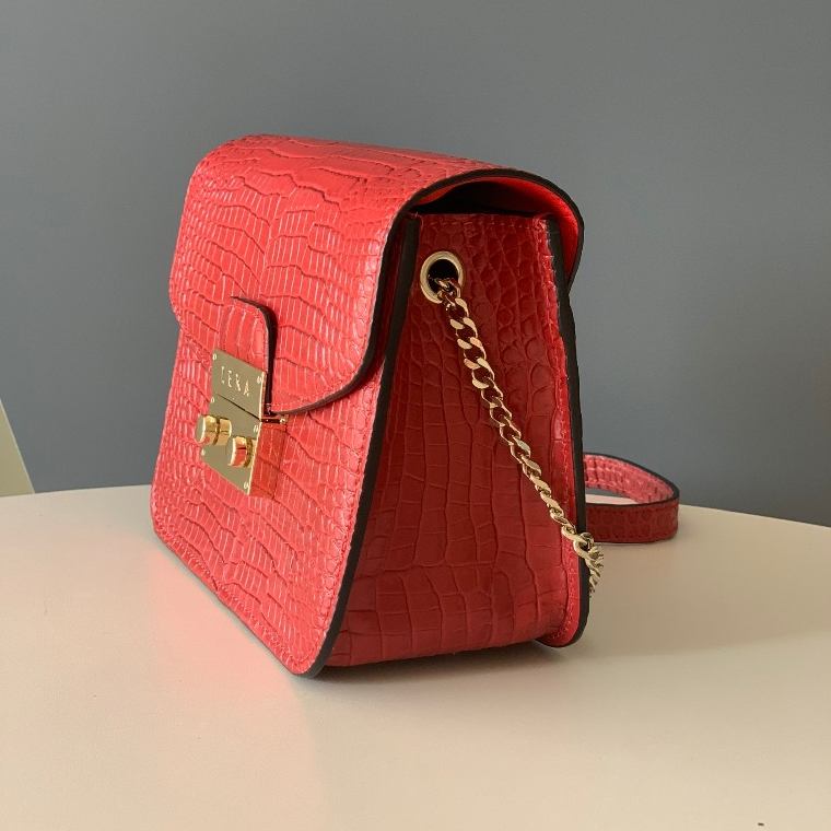 Túi Đeo Chéo Và Túi Đeo Vai LEKA  Zana 19 L1 Ý Dập Vân