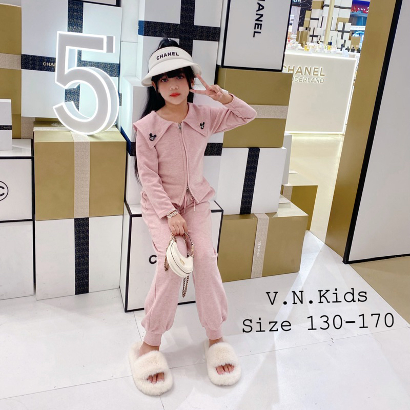 Bộ len lông Thỏ kèm tag mickey xinh sang cho Bé size đại 17kg-42kg