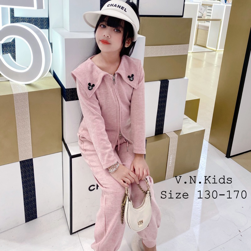 Bộ len lông Thỏ kèm tag mickey xinh sang cho Bé size đại 17kg-42kg