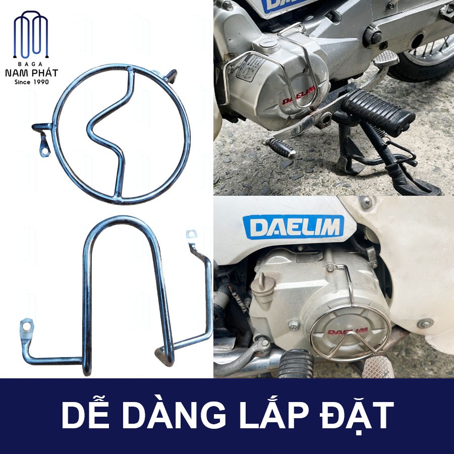 Bảo vệ lốc máy xe Cub 50cc đời mới Nam Phát