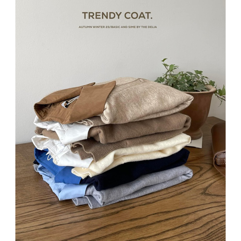 8223 ÁO LEN CỔ SƠ MI DÀI TAY CÚC BỌC