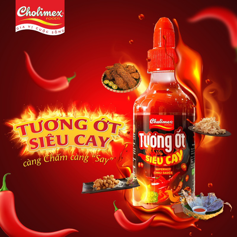Tương ớt /Tương cà /tương đen Cholimex chai 270g