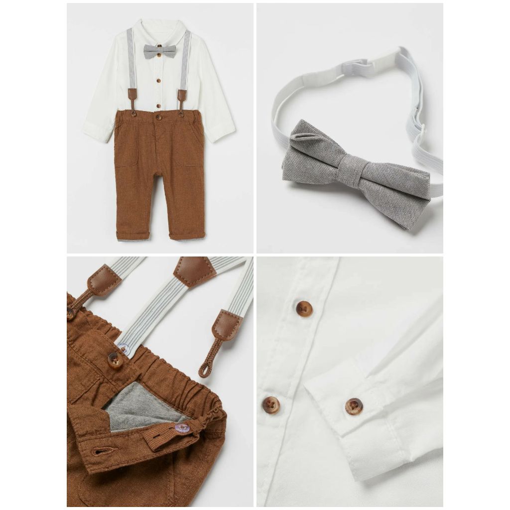 Set quần áo công tử bé trai HM H&M sz 9-12m _hàng chính hãng authentic