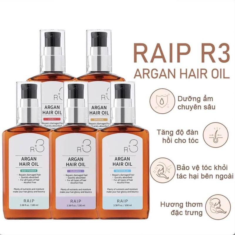 Dầu dưỡng tóc r3 argan oil