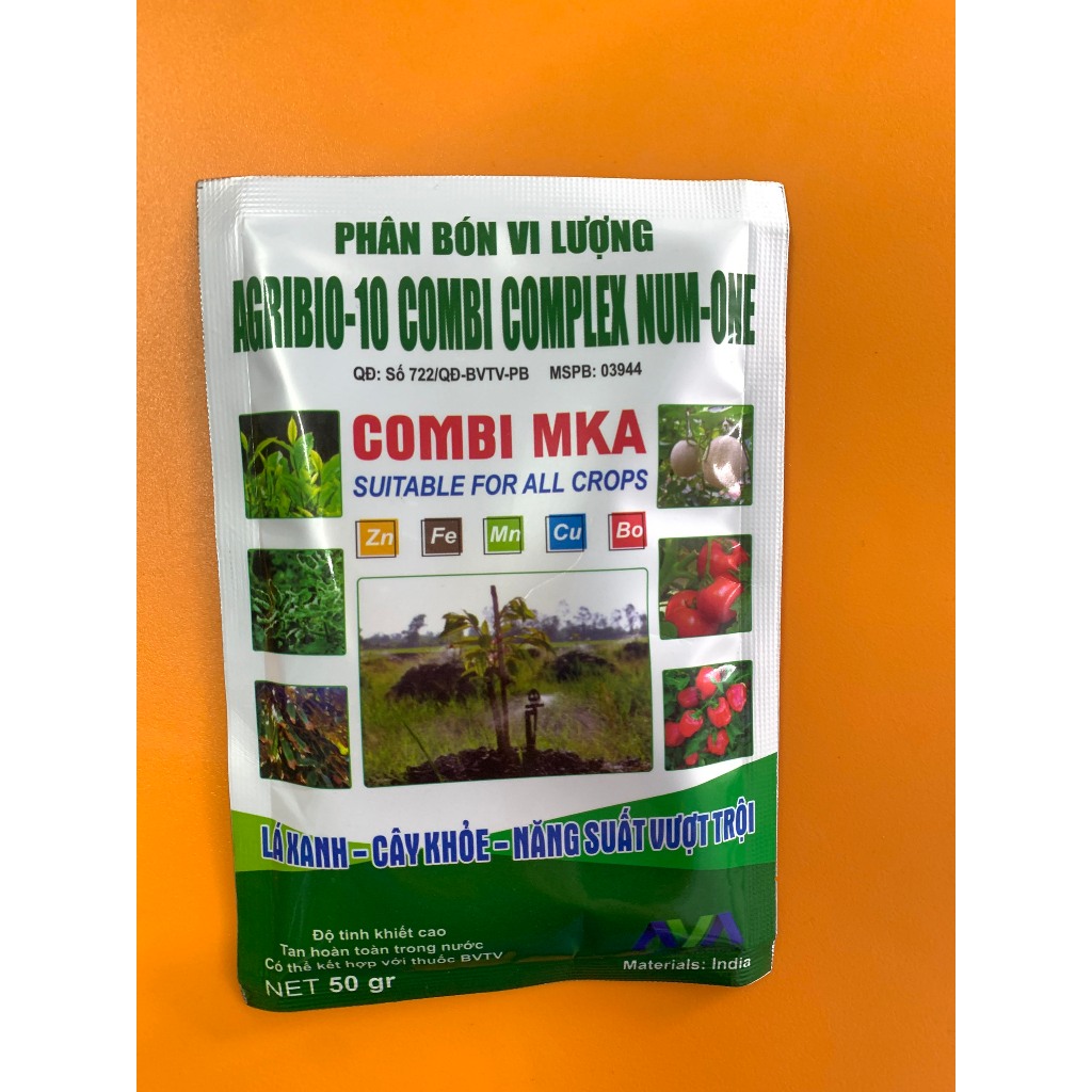 Combi mka , combi vi lượng cho cây trồng xanh khỏe, dày lá tăng cường quang hợp