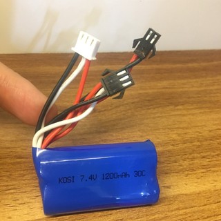 Pin 18650 Li-ion 2S 7.4V 1200mAh dòng xả cao chuyên dùng cho xe wpl d12, xe điều khiển từ xa, máy bay flycam, cano