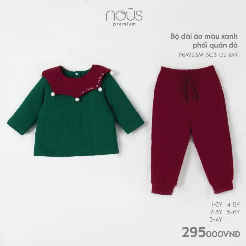 Bộ quần áo dài tay Nous Kid Xmas 2023