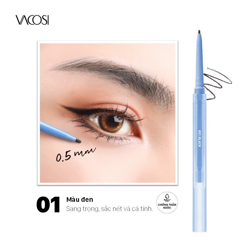 CHÌ GEL KẺ MẮT VACOSI Styling Twist Liner - VM26