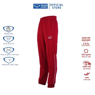 Quần dài Slimfit Thể Thao Grand Sport nam nữ co giãn vải thun co giãn CHÍNH HÃNG 006386 Màu Đỏ Mận